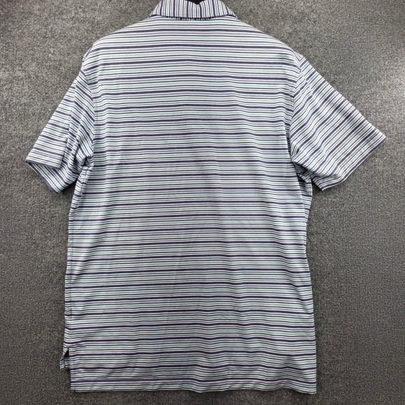 Peter Millar Summer Comfort Mens Large Striped Polo Short Sleeve Golf Casual - Picture 2 of 7